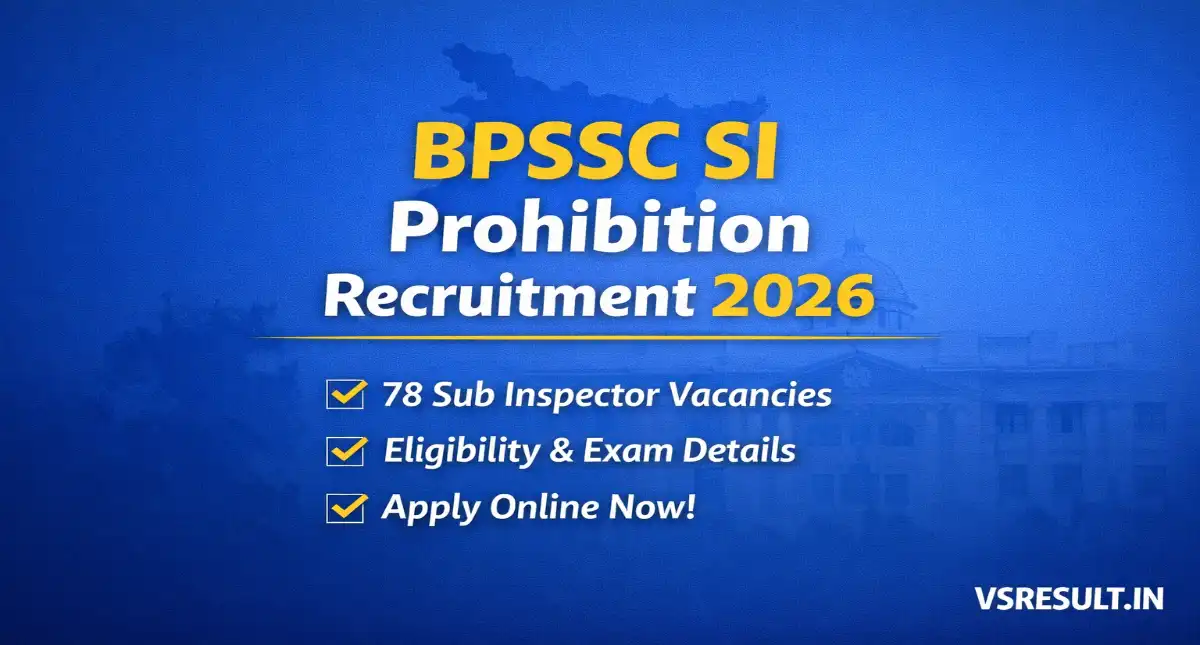 BPSSC SI Prohibition Recruitment 2026