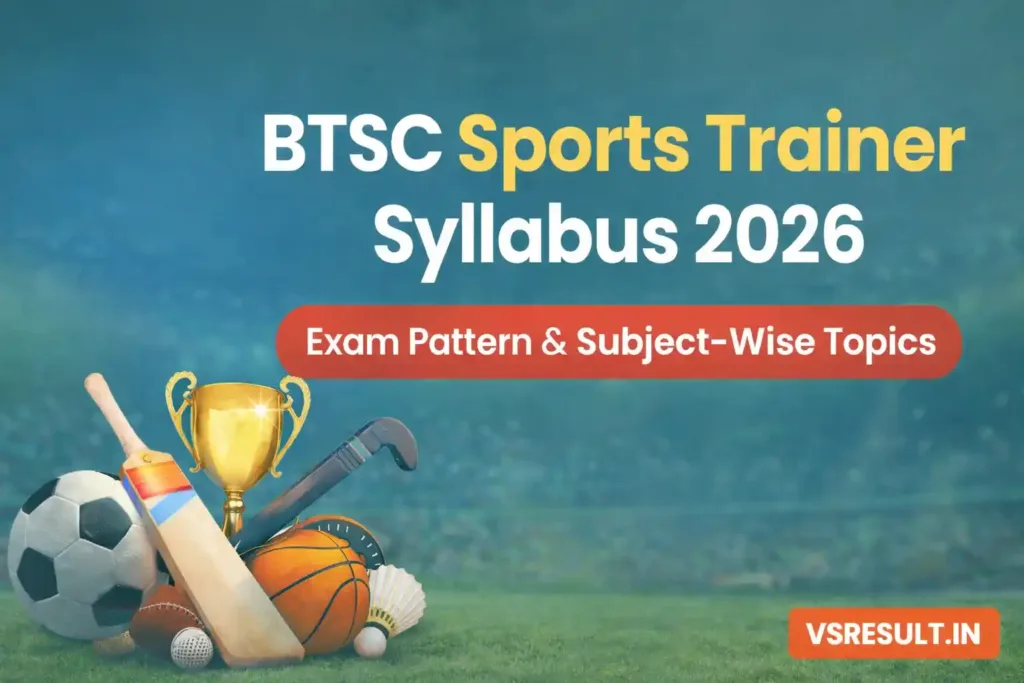 BTSC Sports Trainer Syllabus 2026