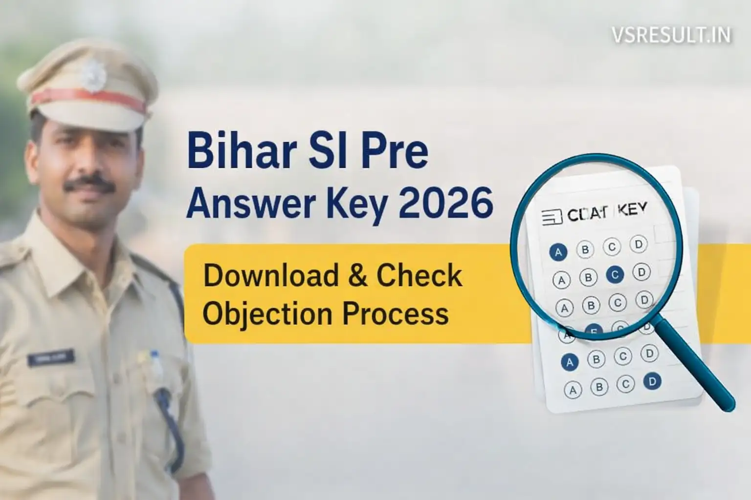 Bihar SI Pre Answer Key 2026