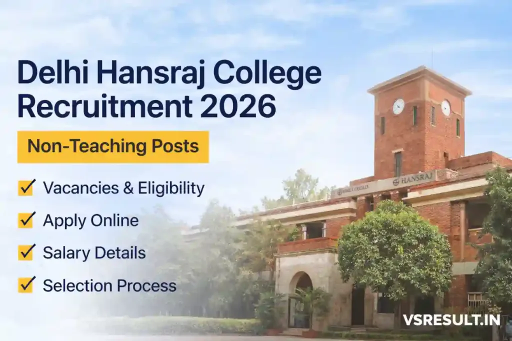Delhi Hansraj College Recruitment 2026