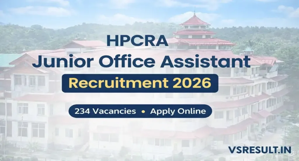 HPCRA Junior Office Assistant Recruitment 2026