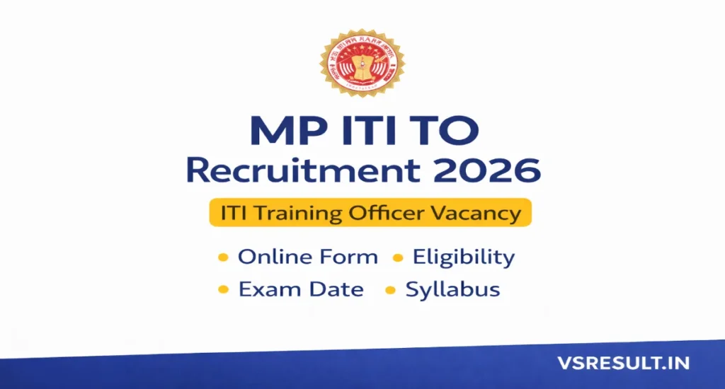 MP ITI Training officer Recruitment 2026