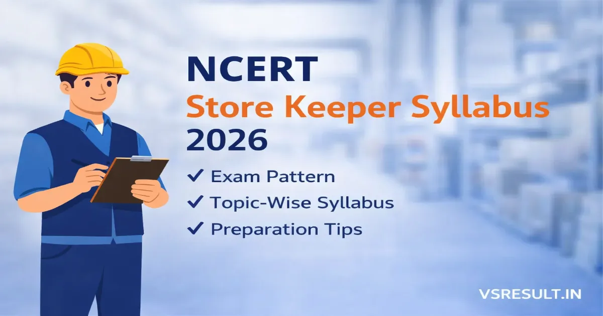 NCERT Store Keeper Syllabus