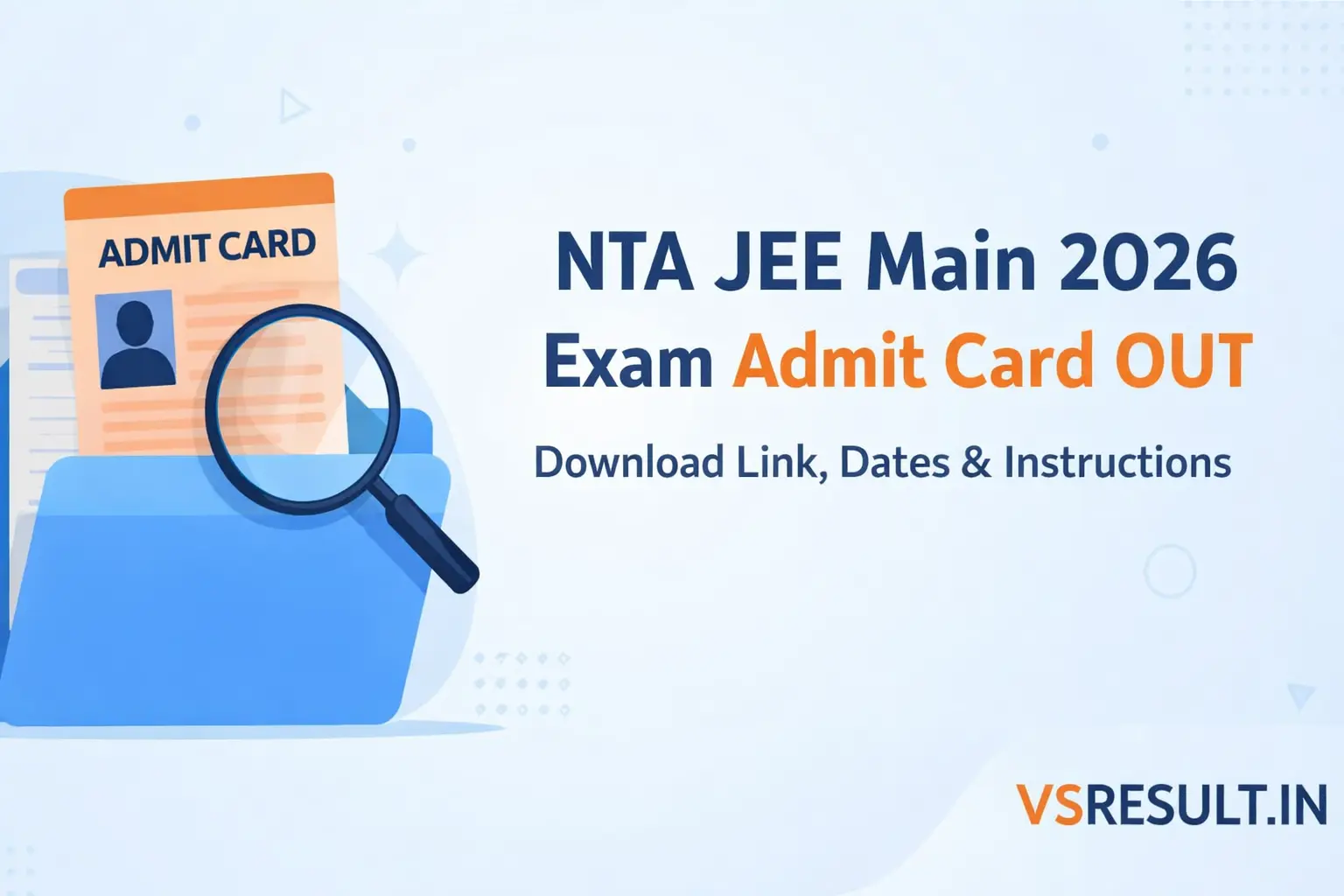 NTA JEE Main 2026 Exam Admit Card