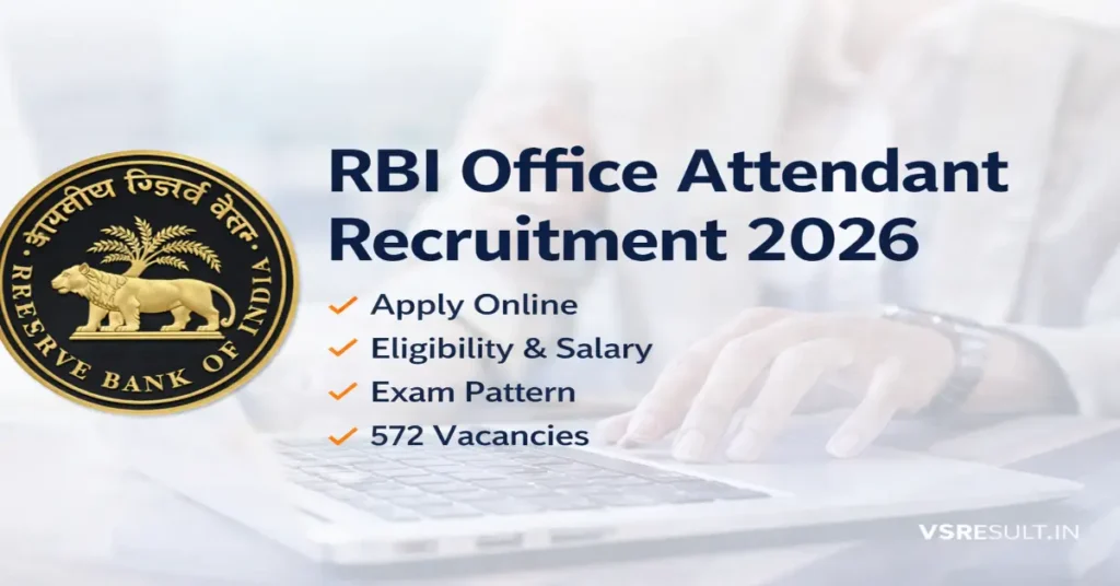 RBI Office Attendant Recruitment 2026