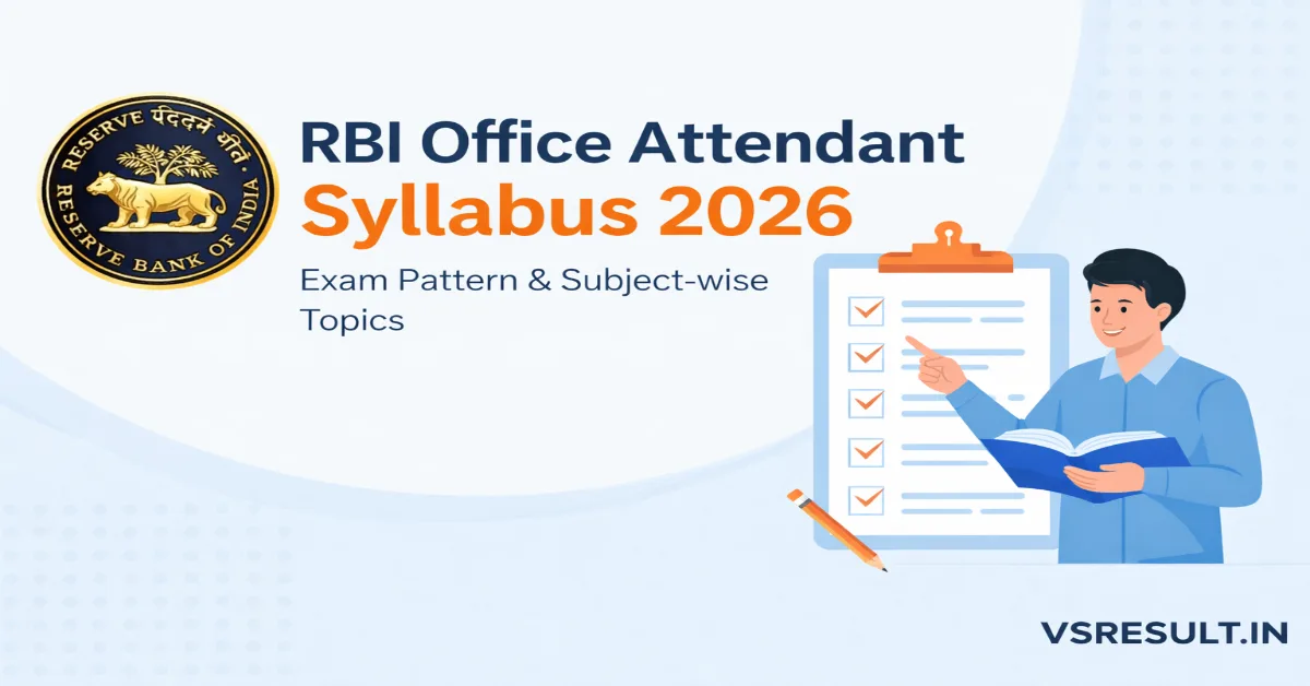 RBI Office Attendant Syllabus 2026