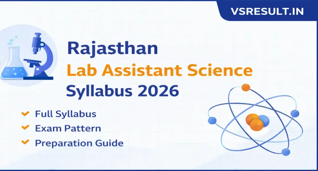 Rajasthan Lab Assistant Science Syllabus 2026