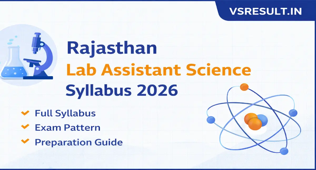 Rajasthan Lab Assistant Science Syllabus 2026