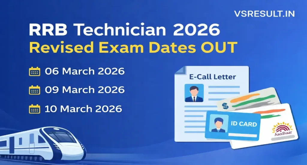 RRB Technician 2026 Revised Exam Dates
