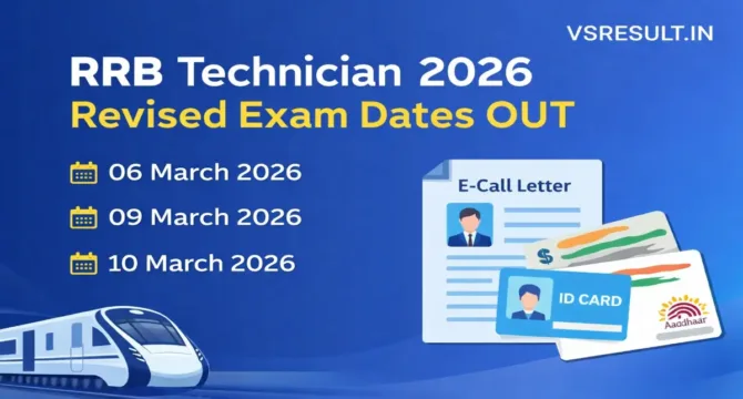RRB Technician 2026 Revised Exam Dates