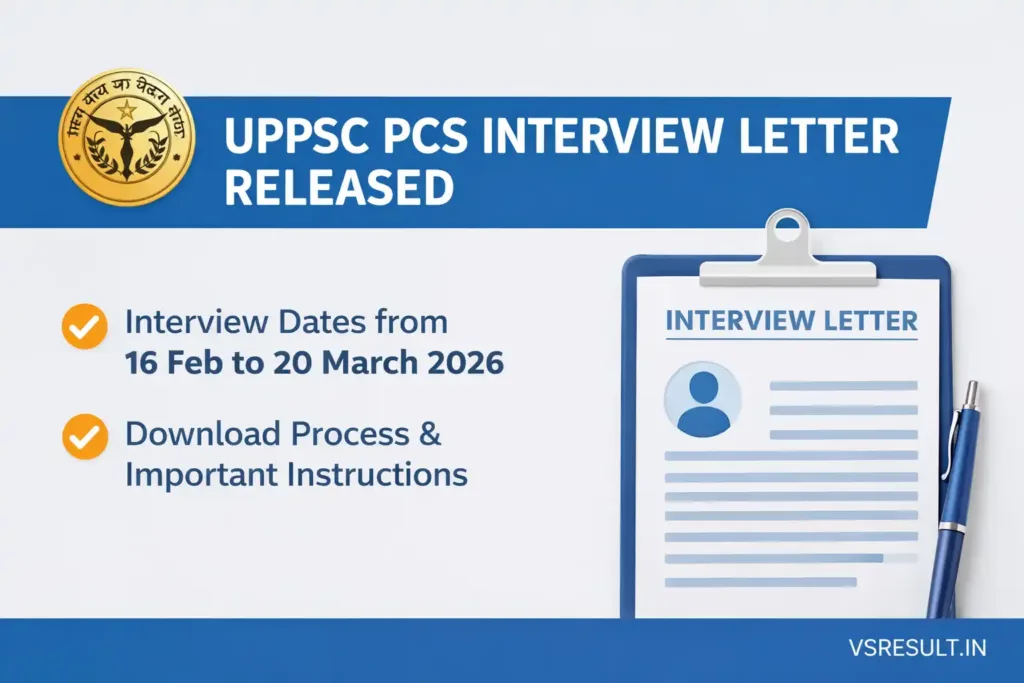 UPPSC PCS Interview Letter Released 2026