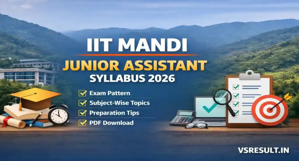 IIT Mandi Junior Assistant Syllabus 2026 PDF